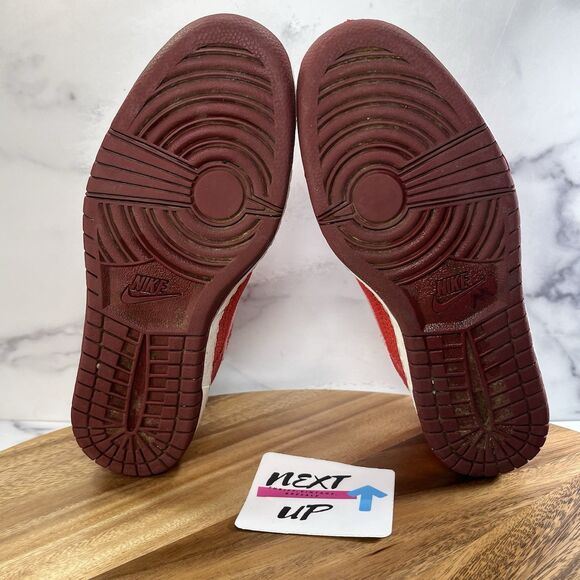 Women's Size 8.5-Nike Dunk Sky High Hi Red Pink Hidden Wedge Shoes 644877-600 - Picture 6 of 9